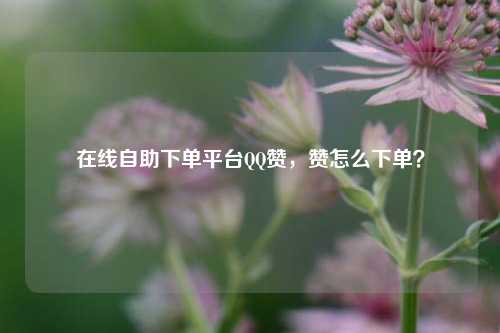在线自助下单平台QQ赞，赞怎么下单？